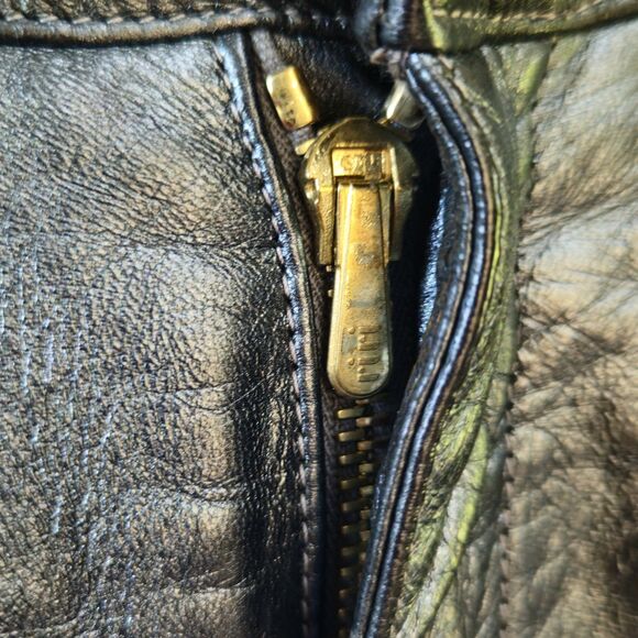 ST. JOHN Collection Shiny Gray Genuine Leather Pants Size 4 - Picture 3 of 10